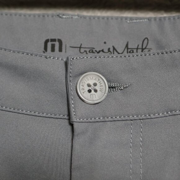 Travis Mathew Level Up Pants Mens 36 Gray Golf Performance 5-Pocket Lightweight - Picture 3 of 14